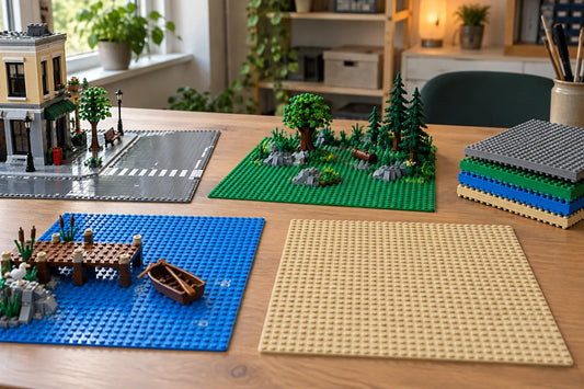 LEGO® bouwplaten in verschillende maten en kleuren voor een stad, landschap en wateropstelling
