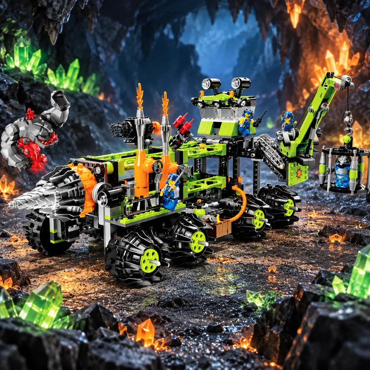 LEGO® Power Miners mijnvoertuig in een kristalgrot