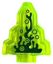Part 10178pb02 - Rock 1 x 2 Crystal Stepped with Dark Green Swamp Gas Moonstone Pattern - De BrickPlaats