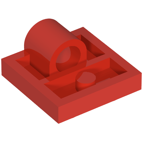 Part 10247 - Plate, Modified 2 x 2 with Pin Hole - Full Cross Support Underneath - De BrickPlaats