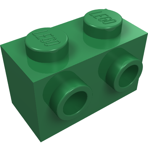Part 11211 - Brick, Modified 1 x 2 with Studs on 1 Side - De BrickPlaats