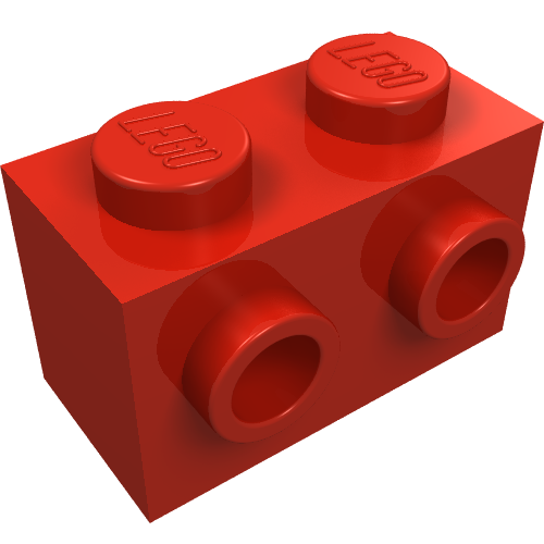 Part 11211 - Brick, Modified 1 x 2 with Studs on 1 Side - De BrickPlaats