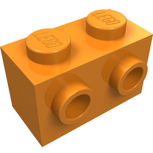Part 11211 - Brick, Modified 1 x 2 with Studs on 1 Side - De BrickPlaats