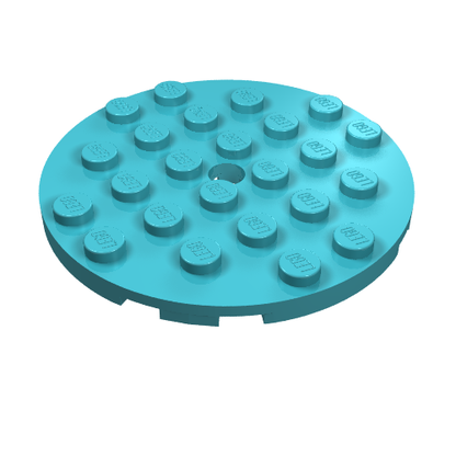 Part 11213 - Plate, Round 6 x 6 with Hole - De BrickPlaats