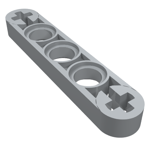 Part 11478 - Technic, Liftarm Thin 1 x 5 - Axle Holes - De BrickPlaats