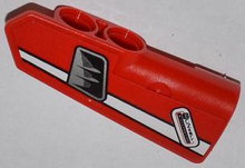 Part 11947pb004 - Technic, Panel Fairing #22 Very Small Smooth, Side A with White Line, Air Intake and Runwell Acellerators Pattern (Sticker) - Set 42011 - De BrickPlaats