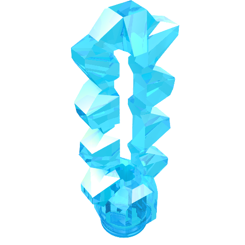 Part 13549 - Minifigure, Weapon Sword, Double Blade Serrated with Bar Holder - De BrickPlaats