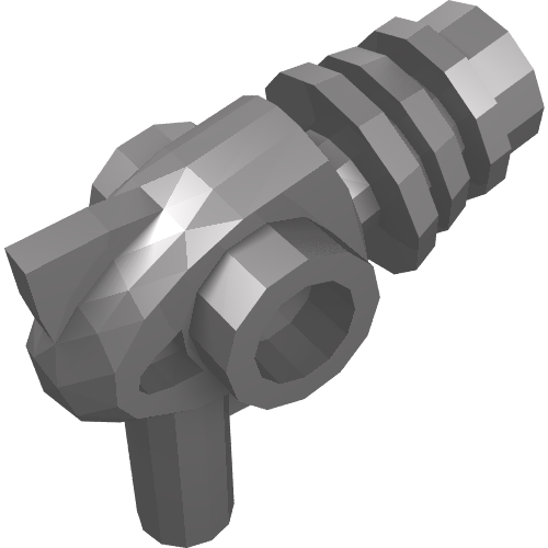 Part 13608 - Minifigure, Weapon Space Ray Gun - Rounded Heat Diffusers - De BrickPlaats