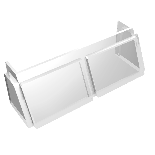 Part 13756 - Glass for Windscreen 2 x 6 x 2 Train - De BrickPlaats