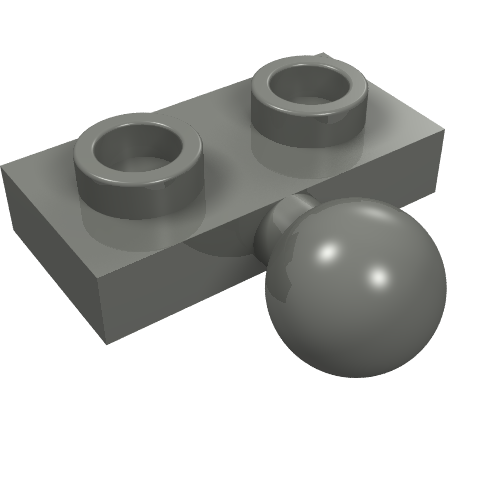 Part 14417 - Plate, Modified 1 x 2 with Tow Ball on Side - De BrickPlaats
