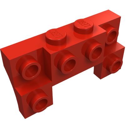Part 14520 - Brick, Modified 2 x 4 - 1 x 4 with 2 Recessed Studs and Thin Side Arches - De BrickPlaats