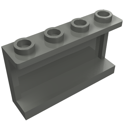 Part 14718 - Panel 1 x 4 x 2 with Side Supports - Hollow Studs - De BrickPlaats