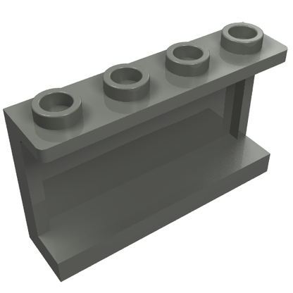 Part 14718 - Panel 1 x 4 x 2 with Side Supports - Hollow Studs - De BrickPlaats