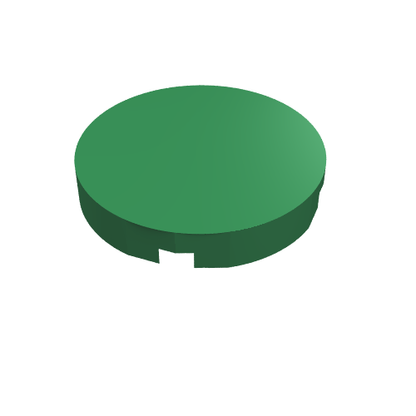 Part 14769 - Tile, Round 2 x 2 with Bottom Stud Holder - De BrickPlaats