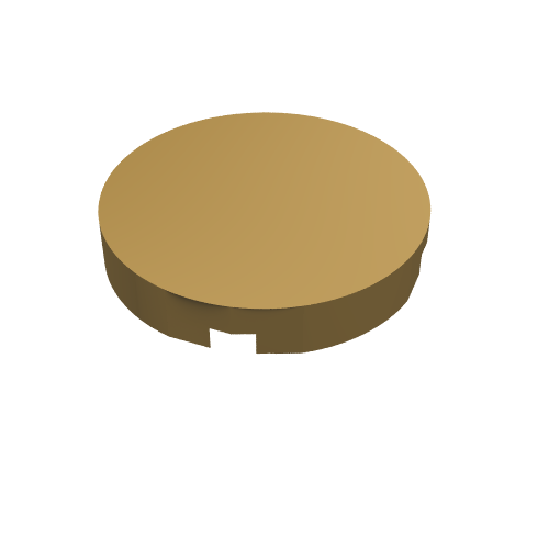 Part 14769 - Tile, Round 2 x 2 with Bottom Stud Holder - De BrickPlaats