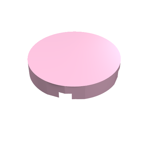 Part 14769 - Tile, Round 2 x 2 with Bottom Stud Holder - De BrickPlaats