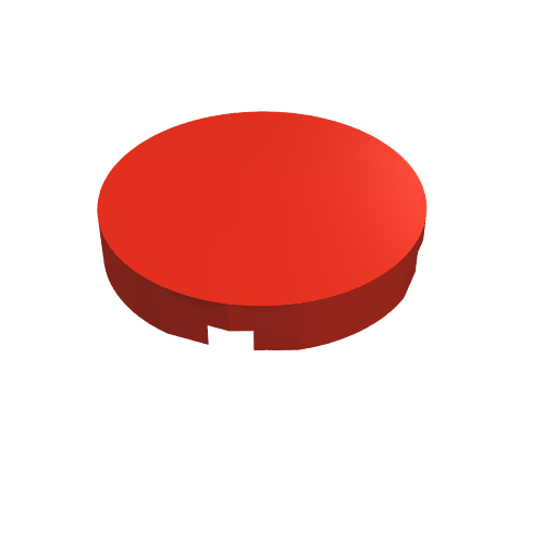 Part 14769 - Tile, Round 2 x 2 with Bottom Stud Holder - De BrickPlaats