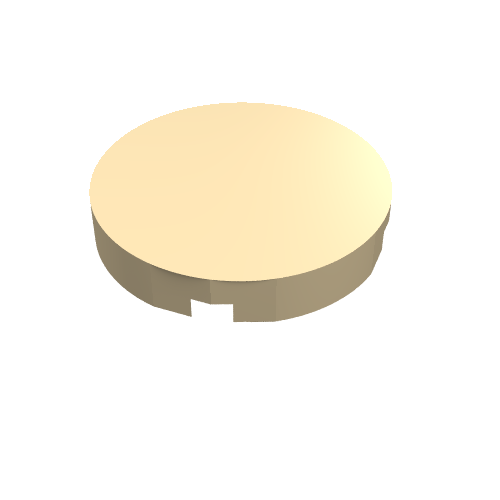 Part 14769 - Tile, Round 2 x 2 with Bottom Stud Holder - De BrickPlaats