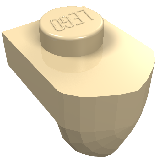 Part 15070 - Plate, Modified 1 x 1 with Tooth Vertical - De BrickPlaats