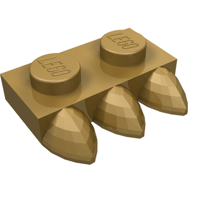 Part 15208 - Plate, Modified 1 x 2 with 3 Teeth - De BrickPlaats