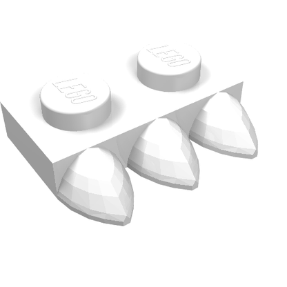 Part 15208 - Plate, Modified 1 x 2 with 3 Teeth - De BrickPlaats