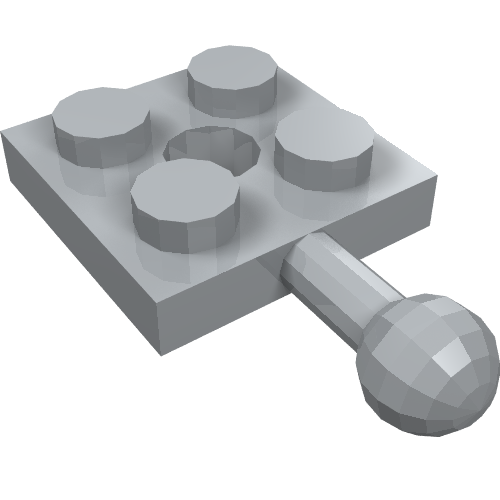 Part 15456 - Plate, Modified 2 x 2 with Tow Ball and Hole - De BrickPlaats