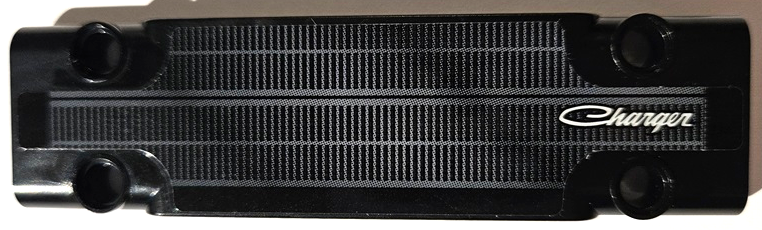 Part 15458pb059 - Technic, Panel Plate 3 x 11 x 1 with Vehicle Grille and Silver 'Charger' Pattern (Sticker) - Set 42111 - De BrickPlaats