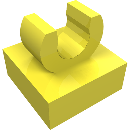 Part 15712 - Tile, Modified 1 x 1 with Open O Clip - De BrickPlaats