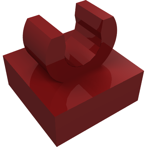 Part 15712 - Tile, Modified 1 x 1 with Open O Clip - De BrickPlaats