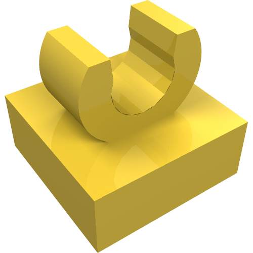 Part 15712 - Tile, Modified 1 x 1 with Open O Clip - De BrickPlaats