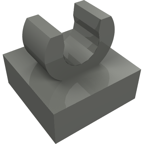 Part 15712 - Tile, Modified 1 x 1 with Open O Clip - De BrickPlaats