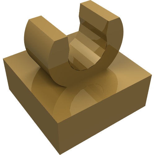 Part 15712 - Tile, Modified 1 x 1 with Open O Clip - De BrickPlaats