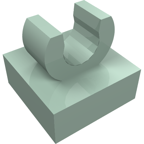 Part 15712 - Tile, Modified 1 x 1 with Open O Clip - De BrickPlaats