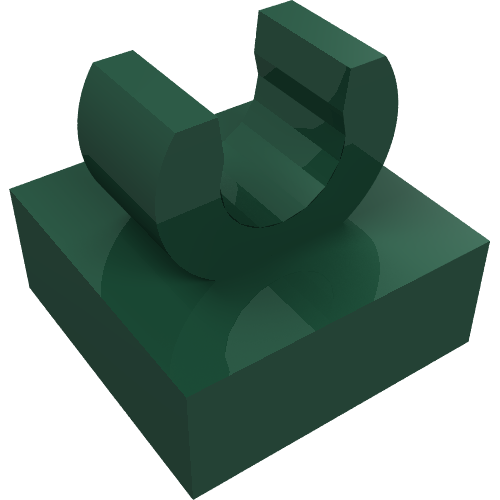 Part 15712 - Tile, Modified 1 x 1 with Open O Clip - De BrickPlaats