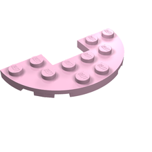 Part 18646 - Plate, Round Half 3 x 6 with 1 x 2 Cutout - De BrickPlaats