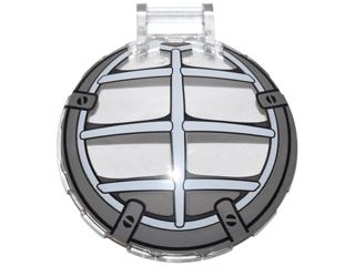 Part 18675pb10 - Dish 6 x 6 Inverted with Bar Handle with Ninjago Mech Cockpit Pattern - De BrickPlaats