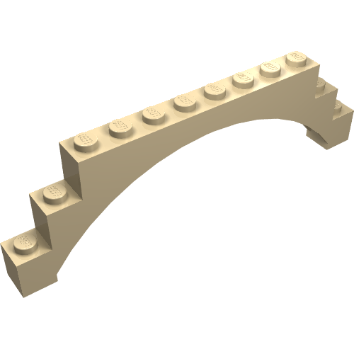 Part 18838 - Arch 1 x 12 x 3 Raised Arch with 5 Cross Supports - De BrickPlaats