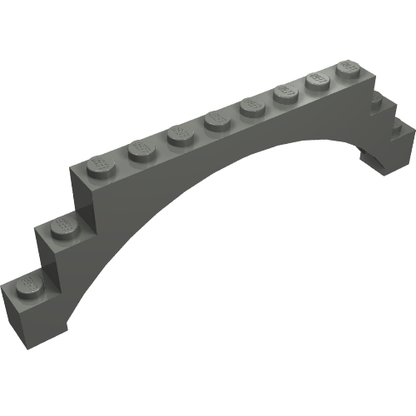 Part 18838 - Arch 1 x 12 x 3 Raised Arch with 5 Cross Supports - De BrickPlaats