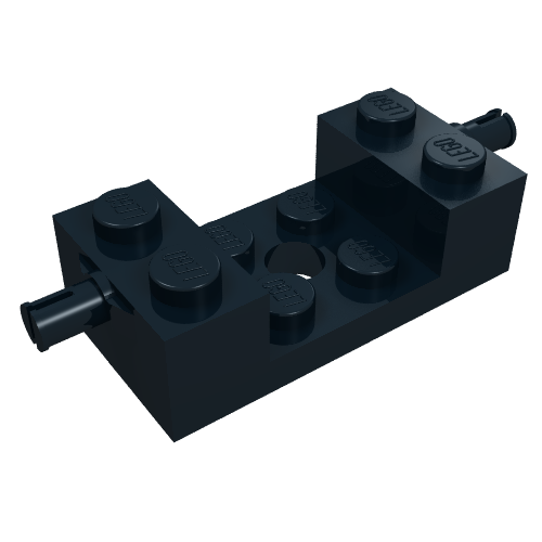 Part 18892 - Brick, Modified 2 x 4 with Wheels Holder with 2 x 2 Cutout and Hole - De BrickPlaats