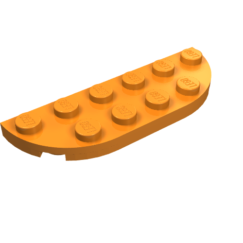 Part 18980 - Plate, Round Corner 2 x 6 Double - De BrickPlaats