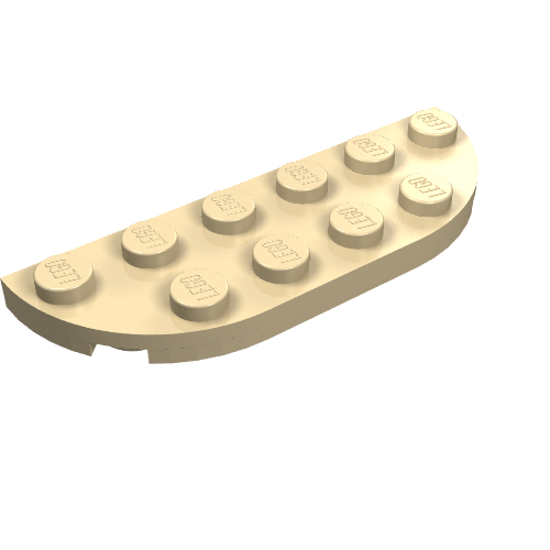 Part 18980 - Plate, Round Corner 2 x 6 Double - De BrickPlaats