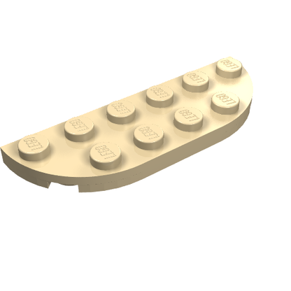 Part 18980 - Plate, Round Corner 2 x 6 Double - De BrickPlaats