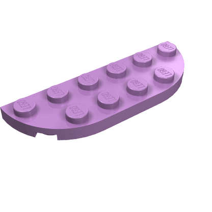 Part 18980 - Plate, Round Corner 2 x 6 Double - De BrickPlaats