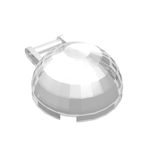 Part 18990 - Windscreen 4 x 4 x 1 2/3 Canopy Half Sphere with Bar Handle - De BrickPlaats
