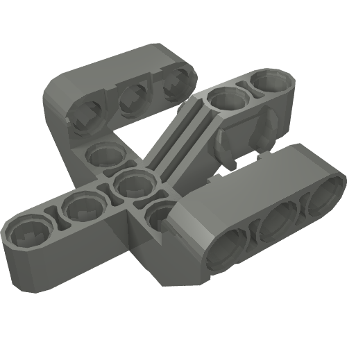 Part 19086 - Technic, Liftarm, Modified Fork 5 x 6 x 2 Perpendicular with 3 Fingers - De BrickPlaats