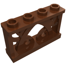 Part 19121 - Fence 1 x 4 x 2 Ornamental with 4 Studs - De BrickPlaats