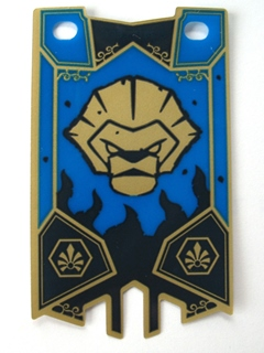 Part 20176 - Plastic Flag 5 x 8.5 with Chima Lion Tribe Pattern - De BrickPlaats