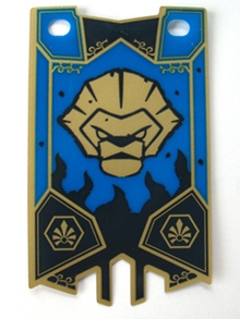 Part 20176 - Plastic Flag 5 x 8.5 with Chima Lion Tribe Pattern - De BrickPlaats