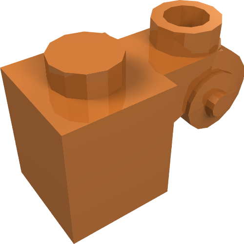 Part 20310 - Brick, Modified 1 x 1 with Scroll with Hollow Stud - De BrickPlaats