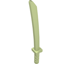 Part 21459 - Minifigure, Weapon Sword, Shamshir/Katana (Square Guard) with Capped Pommel and Holes in Crossguard and Blade - De BrickPlaats